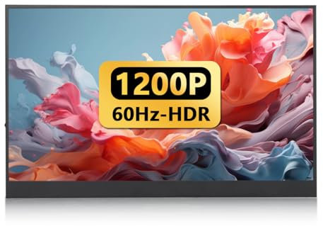 Diyeeni Moniteur à écran Tactile de 16,0 Pouces, Conception Portable avec Port de Type C et Deux Haut-parleurs Intégrés, Taux de Rafraîchissement de 60 Hz, pour Téléphones Portables,