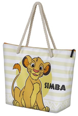 Disney Unisex 07049 Soleil Strandtasche Sunset, Weiß der König der Löwen, Einheitsgröße