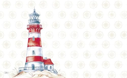 IHR - MCB 1038560 - Frühstücksbrettchen, Maritim, Leuchtturm, Melamin, 23,5cm x 14,5cm, mehrfarbig, spülmaschinengeeignet