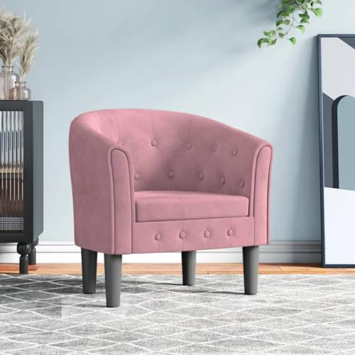 CKioict Gaming Stuhl Sessel Wohnzimmer Cocktailsessel Clubsessel Rosa SamtGeeignet für Büro, Schlafzimmer, Arbeitszimmer