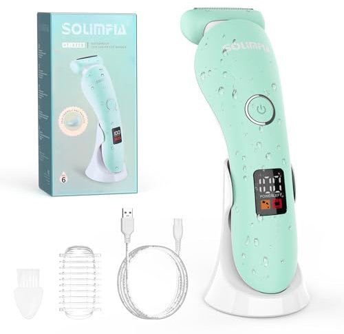 Solimpia Electric Shaver for Women Electric Razor for Arm Leg Armpit Bikini Cordless Portable Painless Electric Shaver IPX6 Waterproof USB Rechargeable Dry Wet