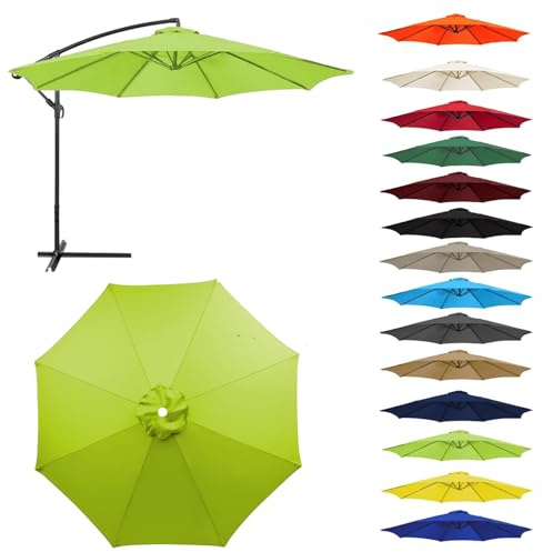 Toile Parasol Remplacement 2-3,0m 6/8 Baleines Déporté et Droit Anti UV | Polyester résistant • Protection solaire • Installation facile • Design durable • Jardin et terrasse