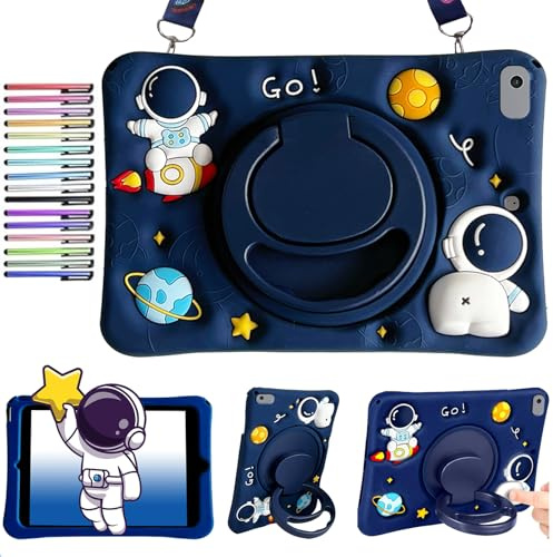 Fodral Kompatibel med iPad 9:e/8:e/7:e Generationen 10,2 Tum 2021/2020/2019 / iPad Air 10,5 (3:e Gen 2019) / iPad Pro 10,5 Tum 2017, Astronaut Fodral
