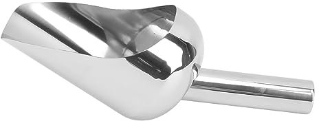 Spatola per ghiaccio in acciaio inox, paletta per ghiaccio in acciaio inox, paletta multiuso per alimenti con grande capacità per macchina per il ghiaccio, gelato, congelatore, meta