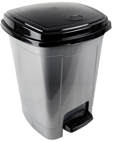 Best House | Pedal Bin | 6 Litres | Gray | Pack of 1 | Foot Pedal Dustbin | Trash Can/Garbage Waste Bin | Rubbish with Lids Used for Home Office, Hospitals Garbage management, Bathroom or Outdoor