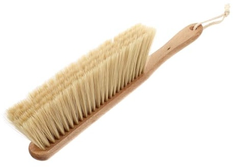 Baluue Brosse à Lit Et Vêtements Grosse Taille Brosse Anti-poussière Manche en Bois Poils Doux Nettoyage Maison Draps Canapés Usage Polyvalent pour Entretien Domestique