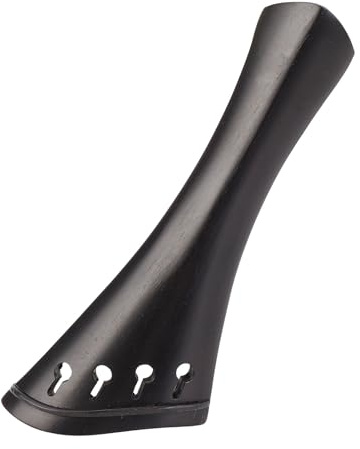 4/4 Saitenhalter für Violine, Ebenholz, Geige, Feinstimmer, Glatter Saitenhalter für Violine, Abgeschrägt, Saitenhalter für Anfänger oder Musikbegeisterte