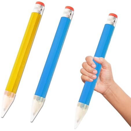 DYOUen 2PCS Wooden Jumbo Pencils Giant Pencil Oversized Funny Toy with Cap & Eraser 13 Inch for Kids School Home Office Party Favors