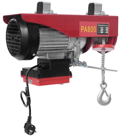 Levateurs électriques, treuil électrique avec une capacité de charge de 250-1000 kg, palans à chaîne avec télécommande, câbles de bouteilles motorisés avec câble en acier de 12 m et 2 boucles (800 kg)
