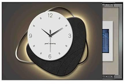 Peinture décorative pour compteur électrique avec horloge, peinture murale moderne minimaliste – Couvercle de compteur de lumière pour tableau de distribution