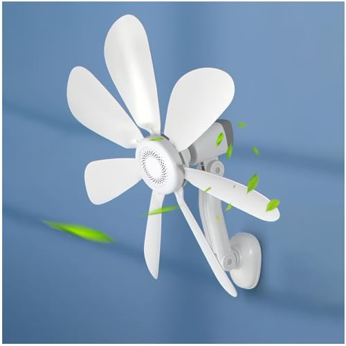 Wandventilator zur Kühlung, Ventilator Leistung 8 Watt, Neigung verstellbar, Wandmontage, niedriges Rauschen, Geeignet für kleine Räume