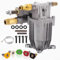HomeVortex 3/4 Shaft Horizontal Pressure Washer Pump 2400-2750 PSI 2.2-2.4 GPM Compatible for Karcher for Honda 200-Hour Runtime Maintenance-Free Easy Cold Start Quick Install