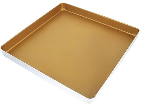 HOLIDYOYO Bakeware Telaio Da Forno Teglia Quadrata Tortiere Quadrate Per La Cottura Baking Vassoi Piccola Teglia Pirofila Quadrata Teglia Per Pizza Teglia Da Cucina Lega Di Alluminio D'oro