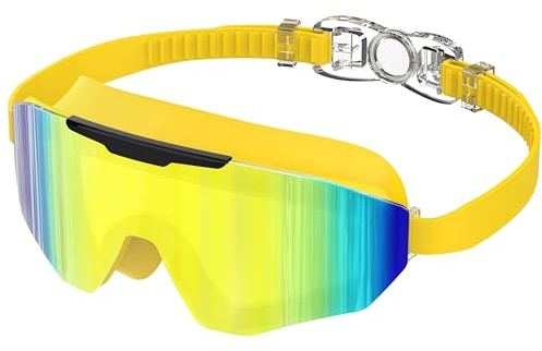 Ambienden Gafas Natacion Hombres Mujeres Montura Grande | Anti-EmpañAmiento ProteccióN UV Sello Impermeable | Polarizados Gafas NatacióN Adultos Para Piscina & Aguas Abiertas-DD-GNYL