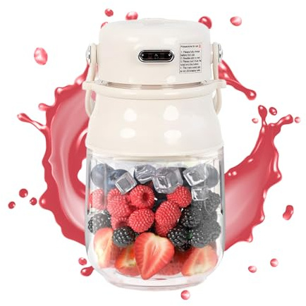 Licuadora Portátil - Batidora Eléctrica Personal Con Vaso Mezclador,Para Batidos, Café, De Frutas Y Bebidas De Uso Doméstico Y Exterior