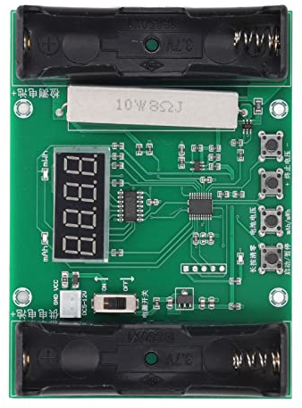 Garosa Probador de Capacidad Real de Batería, Protección de Alarma Digital de bajo Voltaje para Baterías de Litio, Medida de Voltaje y Capacidad para Dispositivos Exteriores