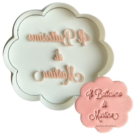 Tagliabiscotti personalizzato Il Battesimo di + NOME PERSONALIZZATO e forma del cutter a scelta - Religione Sacramento - Cookies cutter - 8cm