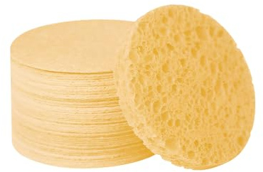 50 st komprimerade ansiktssvampar, 2,4 tum/6 cm runda cellulosa ansiktssvampar, trämassa ansiktstvätt för hem, resor, kök