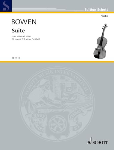 Suite in d-Moll: op. 28. Violine und Klavier. (Edition Schott)