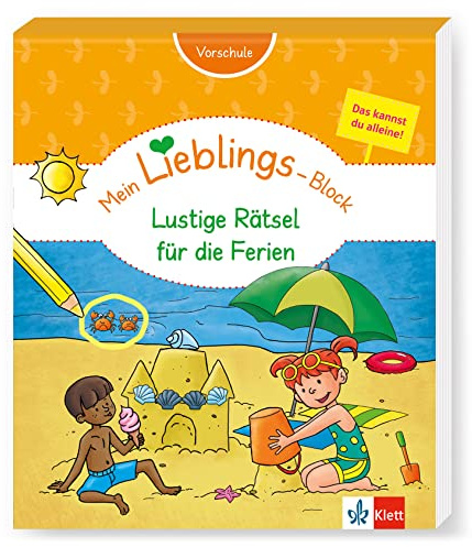 Klett Mein Lieblings-Block Lustige Rätsel für die Ferien: Für die Vorschule, ab 5 Jahren, Das kannst du alleine!
