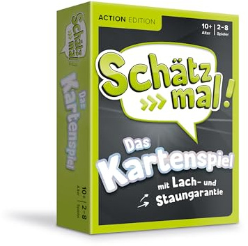 Schätz mal! Das Kartenspiel - Action: Das Kartenspiel mit Lach- und Staungarantie I Ab 10 Jahre I 2-8 Spieler, Yellow