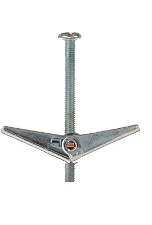 Bulk Hardware BH02496 Paquet de 25 Chevilles à ressort/Ailettes avec vis d'assemblage M5 x 50 mm