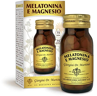 Dr. Giorgini Integratore Alimentare, Melatonina e Magnesio Pastiglie - 45 g, kapseln, vegan;free from preservatives;free from synthetic dyes