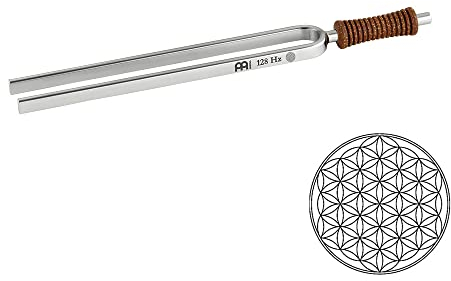 Sonic Energy Stimmgabel Blume des Lebens – 128 Hz / C3 – Für Meditation, Therapie, Zuhause – Inkl. Baumwolltasche (TF-FOL)