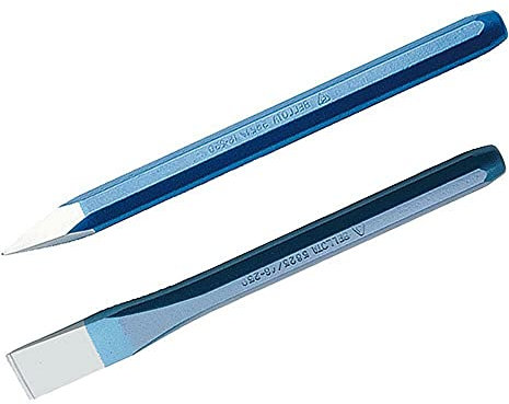 Bellota Scalpello Da Muratore A 'Punta' In Acciaio Di Altissima Qualità Temperato, Trattamento Termico Differenziato In Tre Zone: Testa, Punta E Corpo, 16x250 Mm