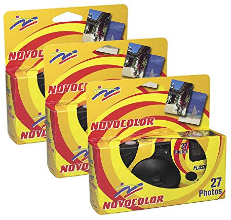 Novocolor Lot de 3 caméras discrètes avec Flash (27 expositions avec Flash)