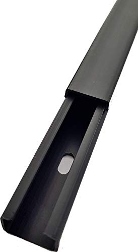 NoSun CabCom PVC Kabelkanal Kabelleiste Kabelschacht Brüstungskanal zur Montage an Wand oder Decke diverse Größen und Farben (15 x 15 mm, 2 Meter, schwarz)