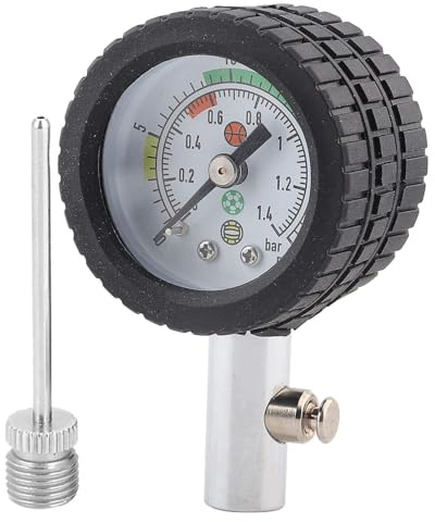 Air Pressure Gauge,Stainless Steel Air Pressure Regulator Barometer Tool for Football Volleyball Basketball