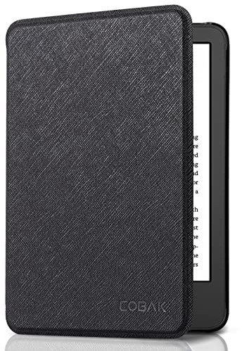 CoBak Hülle für 6 Neu Kindle 11. Generation, 2024 und 2022 e-Reader (Modell Nr. C2V2L3/RS23CV), Leichte Schutzhülle mit Auto Schlaf/Wach Funktion Smart Cover, Schwarz
