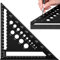 flintronic Triangle Ruler Carpenters Square Tool, Aluminium Metal Set Square-Carpentry triangle ruler, Triangle-Ruler Protractor, Aluminum Carpenters Roofing square, Metric Woodwork Squares