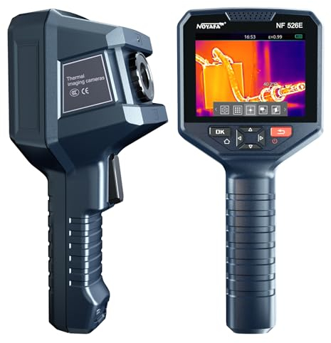 NOYAFA Industrial Thermal Imaging Device， 256 x 192 IR Higher Resolution 3.5inch LCD Display，Handheld 49152 Pixels Infrared Thermal Camera with PC Analysis and Video