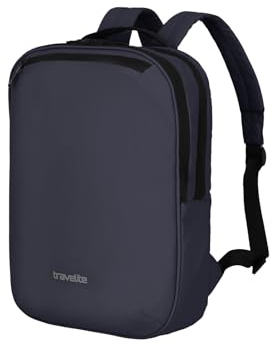 Travelite Handgepäck Rucksack, Laptopfach 13 Zoll, wasserabweisender Tagesrucksack mit Aufsteckfunktion, 40 cm, 12 Liter, 400 Gramm