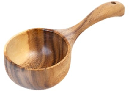 Baoblaze Cucharón de madera para servir sopa, cucharada de arroz, cuchara de agua para y