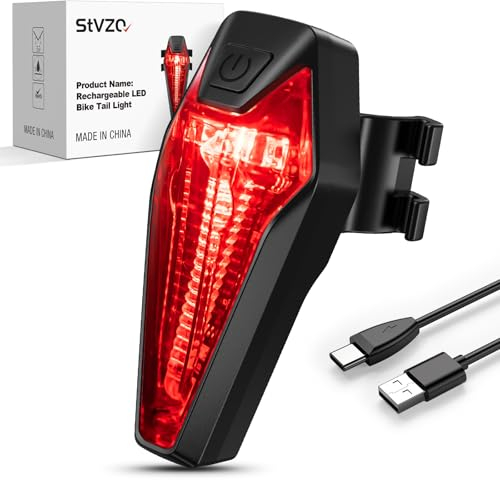 Amitor Luci Bici Posteriori con Sensore di Freno, Luci Posteriori Bicicletta LED Ricaricabili USB, Luce Freno Bici Posteriore, Impermeabile Fanale Posteriore Bici per Bici da Strada e Mountain Bike