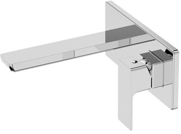 LAVITA Rubinetto per lavabo da incasso per montaggio a parete – Aquila cromato rubinetto bagno per montaggio a parete, miscelatore per lavabo, miscelatore monocomando per lavabo, rubinetti per bagno