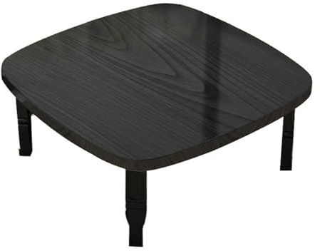 Tavolino pieghevole per computer portatile, vassoio portatile per la colazione con slot, supporto per notebook, vassoio da letto per mangiare colazione, lavoro, guardare film (nero, 80 x 80 x 35 cm)