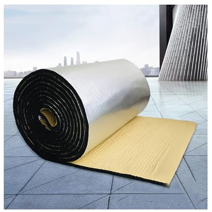 ZXCVBNAS Dämmmatte, Selbstklebende Schalldämmmatte, Dämm-Schalldämpfer, Schalldämmmaterial und Wärmebarriere aus PE-Schaum, feuchtigkeitsbeständig(15MM(THK),6m²)