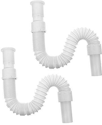 DIYEAH Rallonge de Tuyau de Vidange Flexible 80 CM Tuyau d'Égout PVC pour Machine à Laver et Évier Solide Anti-Torsion Utilisation Pratique Cuisine et Salle de Bain