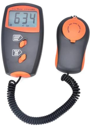 YVAAASIYC Misuratore di Luce Digitale da 0,1 Lux ~ 100.000 Lux Misuratore di Luce Portatile con Display LCD Rileva l'intensità della Luce Luxmetro di precisione LX1010BS con Borsa