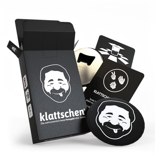 DENKRIESEN Klattschen® – Original Edition inkl. Flaschenöffner | Kartenspiel für Erwachsene | 2+ Spieler | Gesellschaftsspiel | Lustiges Partyspiel für Spielabende, Feiern & Geburtstage