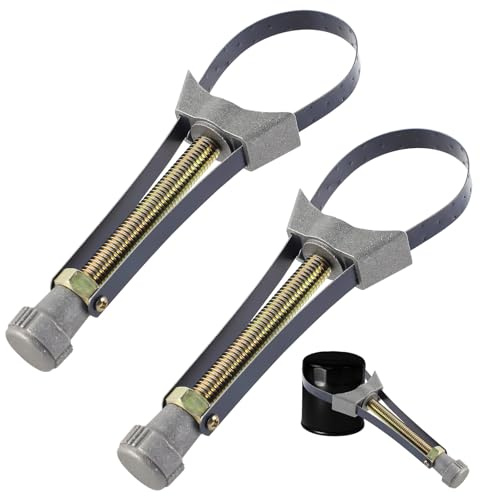 Hwtcjx 2 Pezzi Chiave Per Filtro Olio 60-110mm, Chiave Filtro Olio Motore con Fascia in Acciaio Antiscivolo, Regolabile per Auto Moto Camper, Strumento Professionale