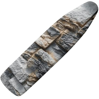 Bügelbrettbezug 120X40 Grauer Weißer Fels Bügelbrettbezüge Hitzebeständig Mit Kordelzug,Praktischer Bügelbezug, Bügeltischbezug Für Dampfbügeleisen, Verstellbarer Ersatzbügeltischbezug