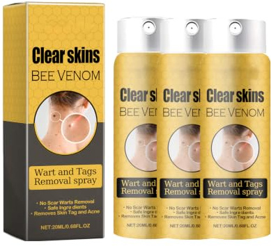 Spray de Veneno De Abeja,Skin Tag Remover Spray,Sprays de Cuidado Des La Piel Veneno Abeja,Sprays Eliminación De Verrugas,Para Todos Los Tipos Del Piel,3pc
