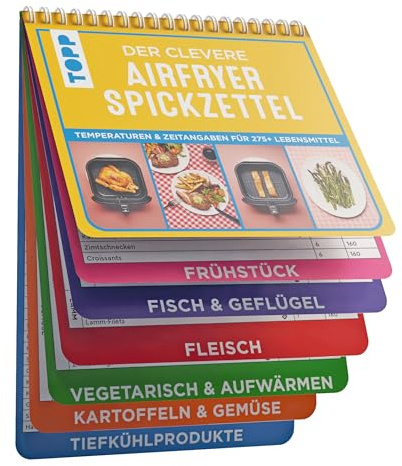 Der clevere Airfryer-Spickzettel: Temperaturen & Zeitangaben für 275+ Lebensmittel