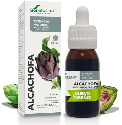Soria Natural Extracto de Alcachofa - Alivia la Pesadez, Favorece la Digestión, Apoya la Salud Hepática y Cardiovascular - 100% Puro - Complemento Alimenticio Natural - Botella con 50ml