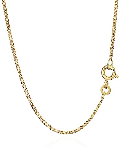 NKlaus 40cm Panzerkette 333 Gelbgold 8 Karat elegante Halskette filigrante Breite 1,4 mm Collier 2,2g schwer 8810